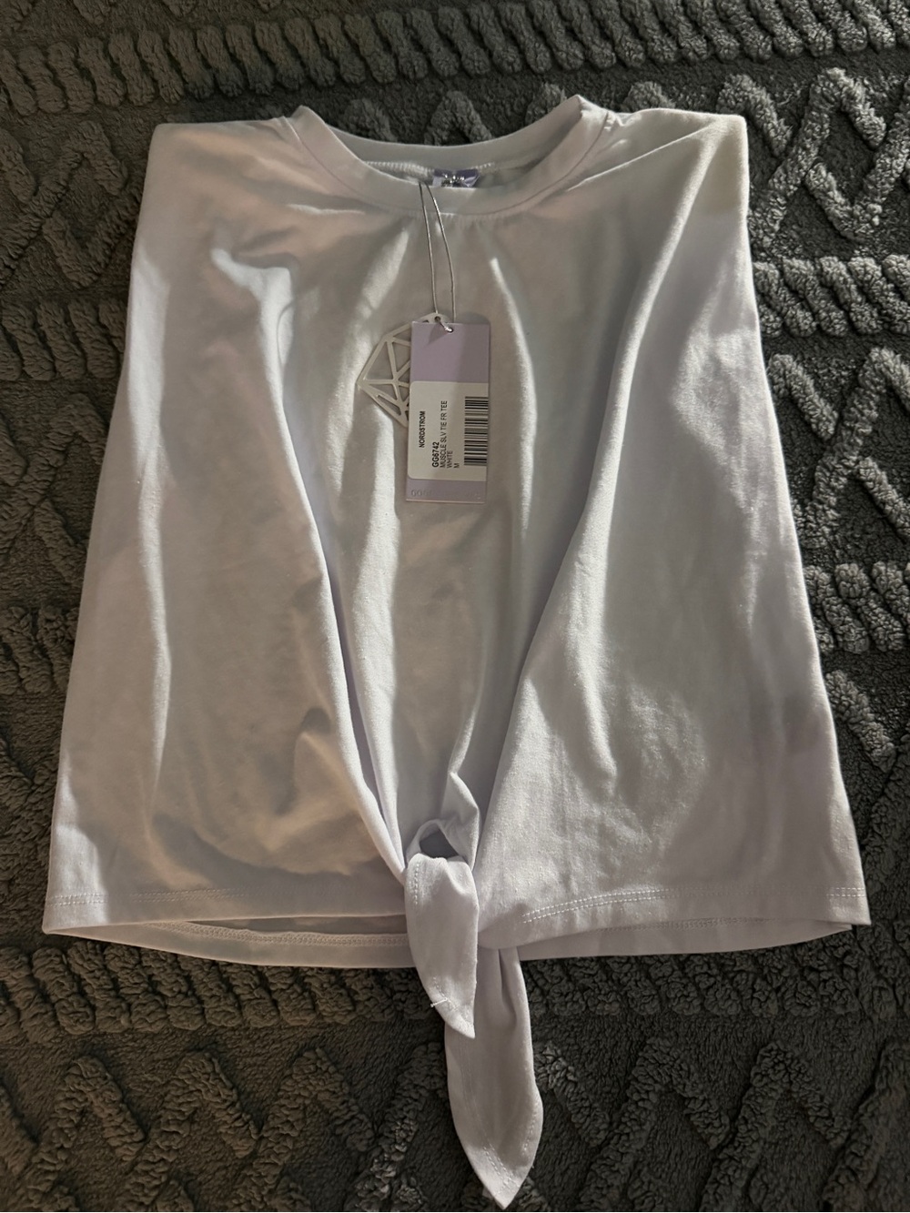 Good luck girl muscle sleeve tie front tee.